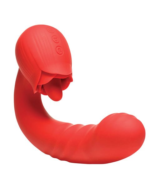 Bloomgasm Boom Bloom Thrusting & Licking Rose Vibrator | Shop Lowest Prices at Funlove.com