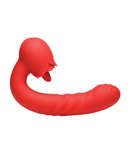 Bloomgasm Boom Bloom Thrusting & Licking Rose Vibrator | Shop Lowest Prices at Funlove.com