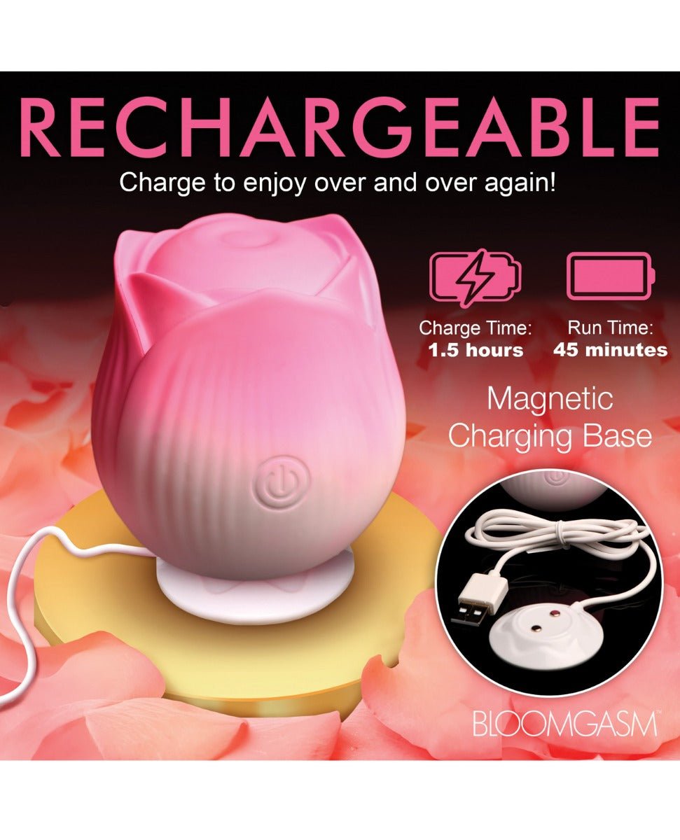 Bloomgasm Pulsing Petals Throbbing Rose Stimulator - Pink | Shop Lowest Prices at Funlove.com