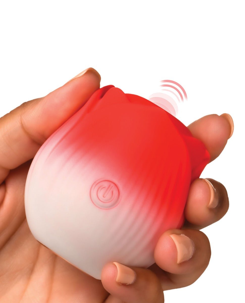 Bloomgasm Pulsing Petals Throbbing Rose Stimulator - Red | Shop Lowest Prices at Funlove.com