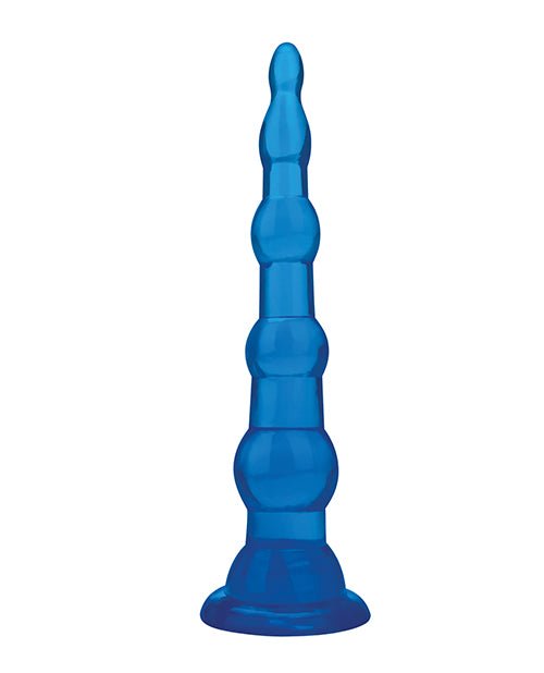 Blue Line C & B 6.75" Anal Beads w/Suction Base - Jelly Blue | Shop Lowest Prices at Funlove.com