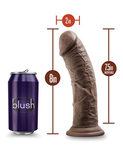 Blush Dr. Skin Plus 8" Posable Dildo - Chocolate | Shop Lowest Prices at Funlove.com