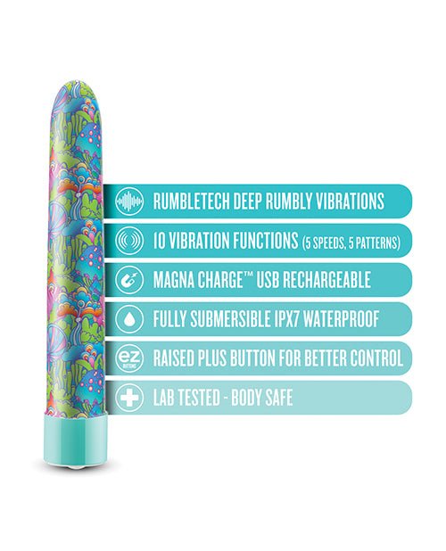 Blush Limited Addiction Utopia 7" Rechargeable Vibe - Aqua | Shop Lowest Prices at Funlove.com