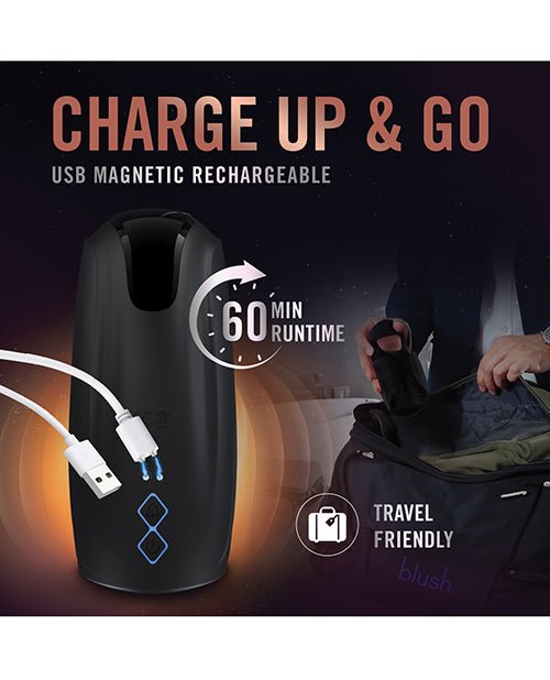 Blush M For Men - Lickety Split - Vibrating Penis Head Stimulator - Black | Shop Lowest Prices at Funlove.com