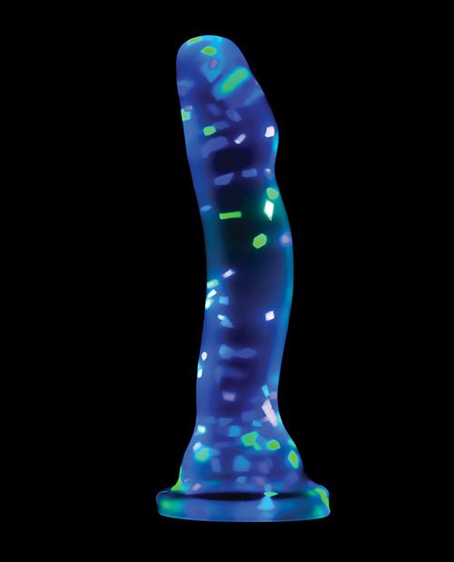 Blush Neo Elite Hanky Panky 7" Confetti Dildo - Glow In The Dark | Shop Lowest Prices at Funlove.com