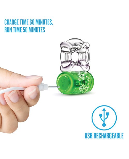 Blush Play With Me - Pleaser Rechargeable C - Ring - Neon Green | Shop Lowest Prices at Funlove.com
