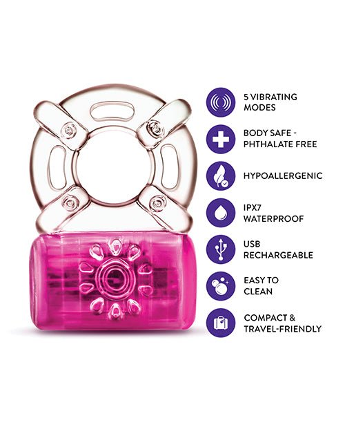 Blush Play With Me - Pleaser Rechargeable C - Ring - Pink | Shop Lowest Prices at Funlove.com