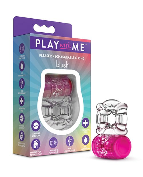 Blush Play With Me - Pleaser Rechargeable C - Ring - Pink | Shop Lowest Prices at Funlove.com