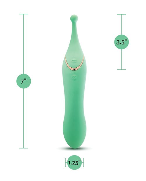 Blush Stella 7 Inch Dual - Ended Clitoral G - Spot Vibrating Wand With Precision Stimulation – Green | Shop Lowest Prices at Funlove.com
