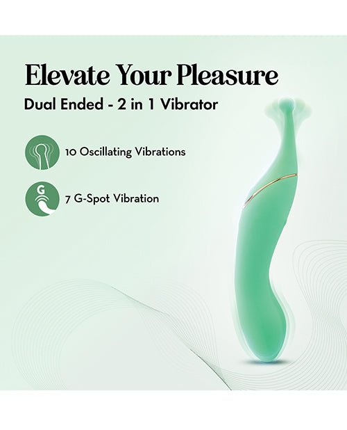Blush Stella 7 Inch Dual - Ended Clitoral G - Spot Vibrating Wand With Precision Stimulation – Green | Shop Lowest Prices at Funlove.com