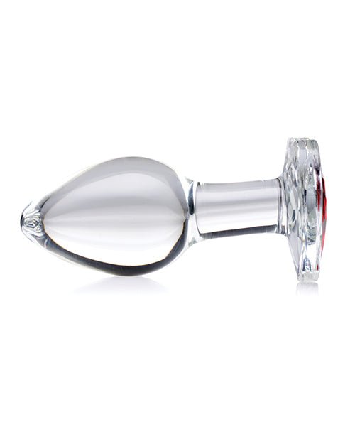 Booty Sparks Red Heart Gem Glass Anal Plug | Shop Lowest Prices at Funlove.com