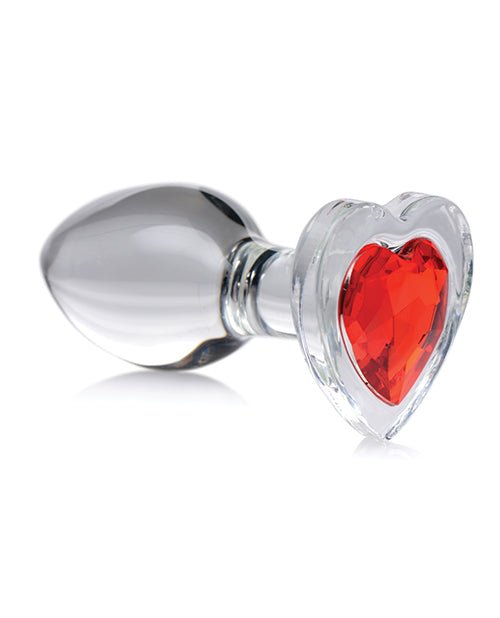 Booty Sparks Red Heart Gem Glass Anal Plug | Shop Lowest Prices at Funlove.com