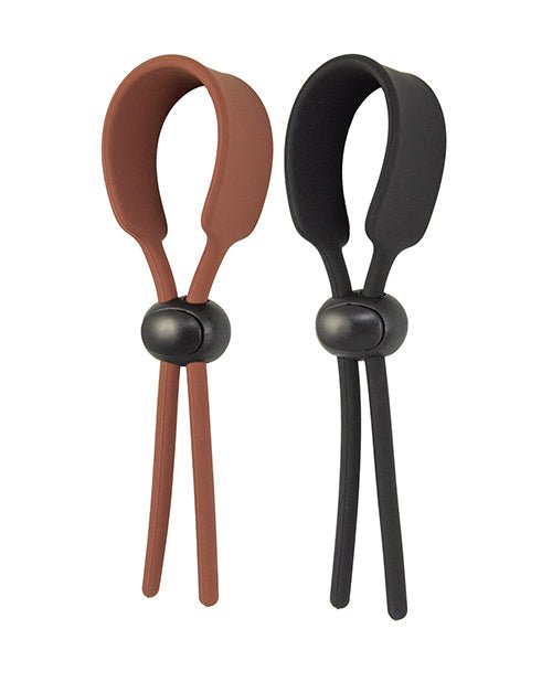 Cock Loops Adjustable Cock Ties - Brown/Black | Shop Lowest Prices at Funlove.com