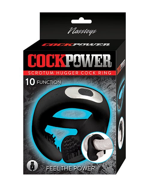 Cockpower Scrotum Hugger Cock Ring - Black | Shop Lowest Prices at Funlove.com