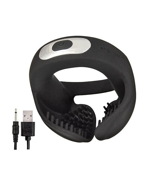 Cockpower Scrotum Hugger Cock Ring - Black | Shop Lowest Prices at Funlove.com