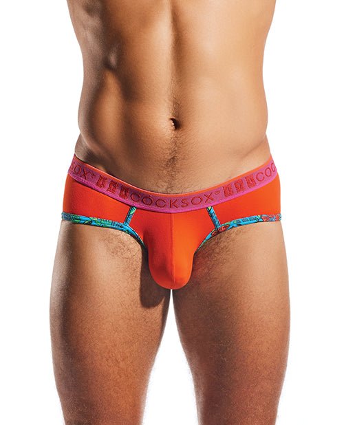 Cocksox Contour Pouch Sports Brief - Sunset Orange SM | Shop Lowest Prices at Funlove.com