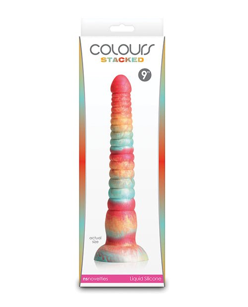 Colours Stacked 9" Dildo - Red/Gold | Shop Lowest Prices at Funlove.com