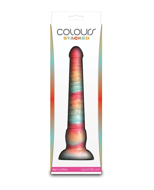 Colours Stacked 9" Dildo - Red/Gold | Shop Lowest Prices at Funlove.com