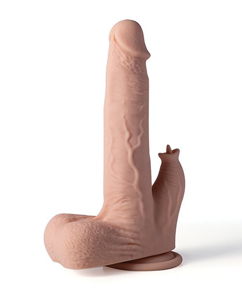 Colter App Controlled Realistic 8.5" Thrusting Dildo Vibrator w/Clit Licker - Ivory | Shop Lowest Prices at Funlove.com