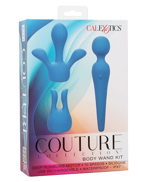 Couture Collection Body Wand Vibrator Kit - Blue | Shop Lowest Prices at Funlove.com