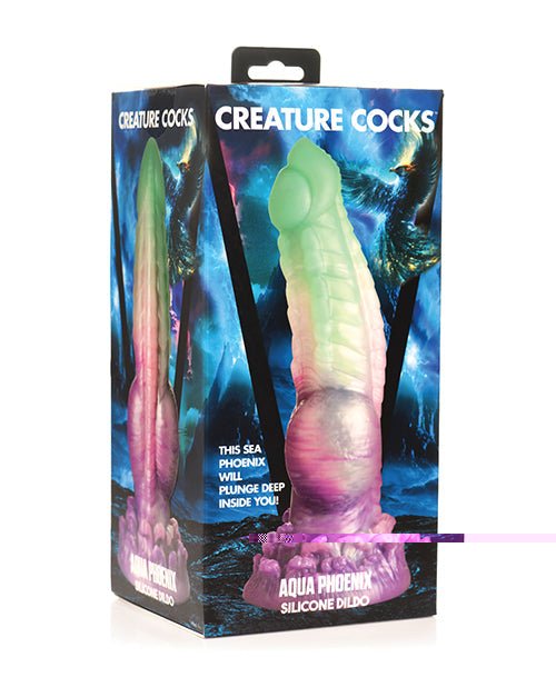 Creature Cocks Aqua Phoenix Silicone Dildo | Shop Lowest Prices at Funlove.com
