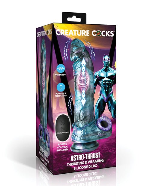Creature Cocks - Astro - Thrust Thrusting & Vibrating Silicone Dildo | Shop Lowest Prices at Funlove.com