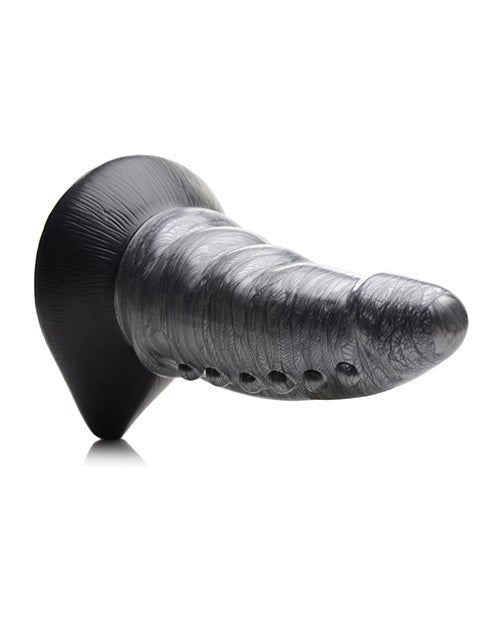 Creature Cocks Beastly Tapered Bumpy Silicone Dildo - Silver/Black | Shop Lowest Prices at Funlove.com