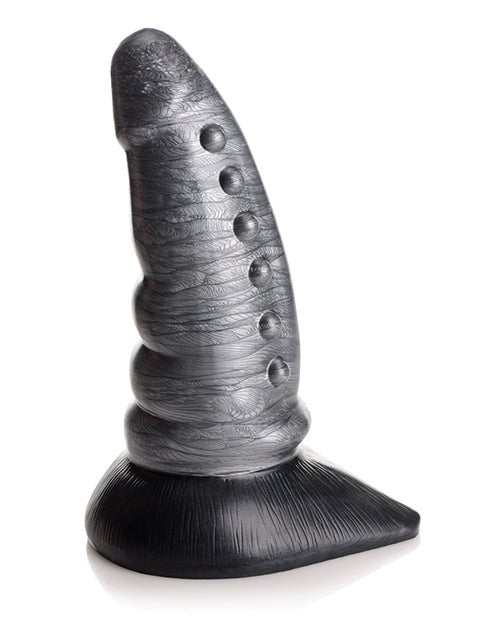 Creature Cocks Beastly Tapered Bumpy Silicone Dildo - Silver/Black | Shop Lowest Prices at Funlove.com