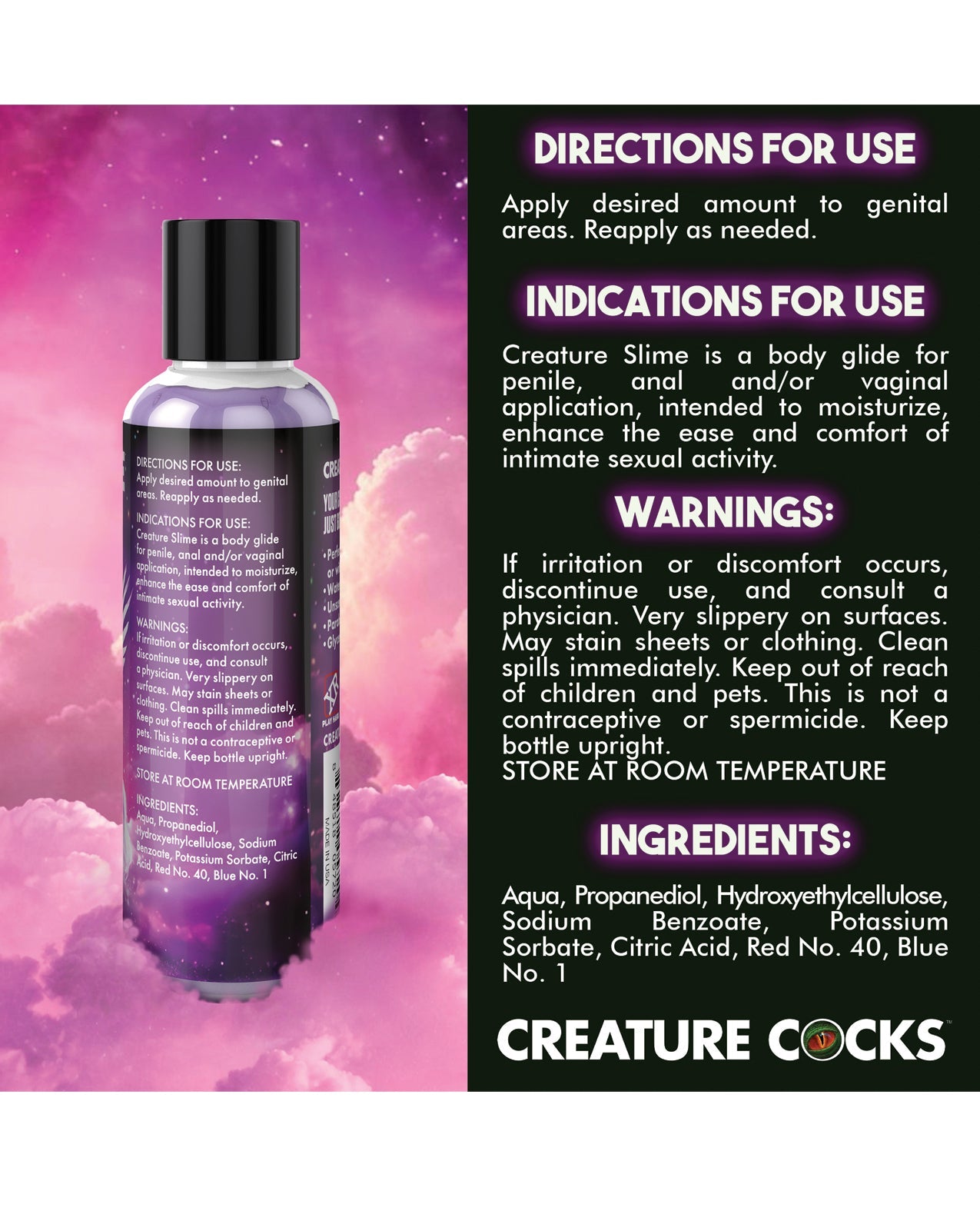 Creature Cocks - Creature Slime Purple Slime Water - Based Lubricant 4 oz | Shop Lowest Prices at Funlove.com