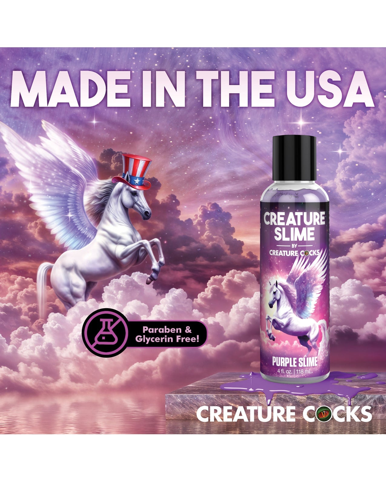 Creature Cocks - Creature Slime Purple Slime Water - Based Lubricant 4 oz | Shop Lowest Prices at Funlove.com