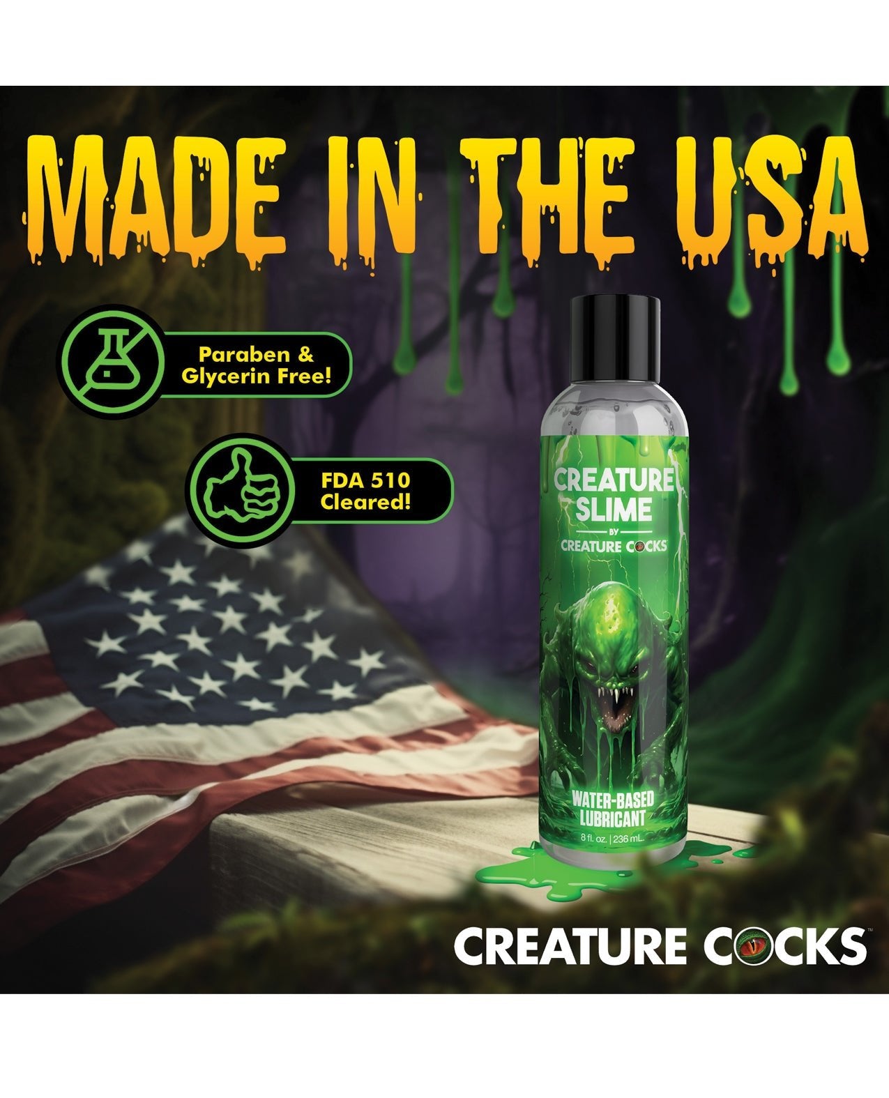 Creature Cocks - Creature Slime Water - Based Lubricant - 8 oz | Shop Lowest Prices at Funlove.com