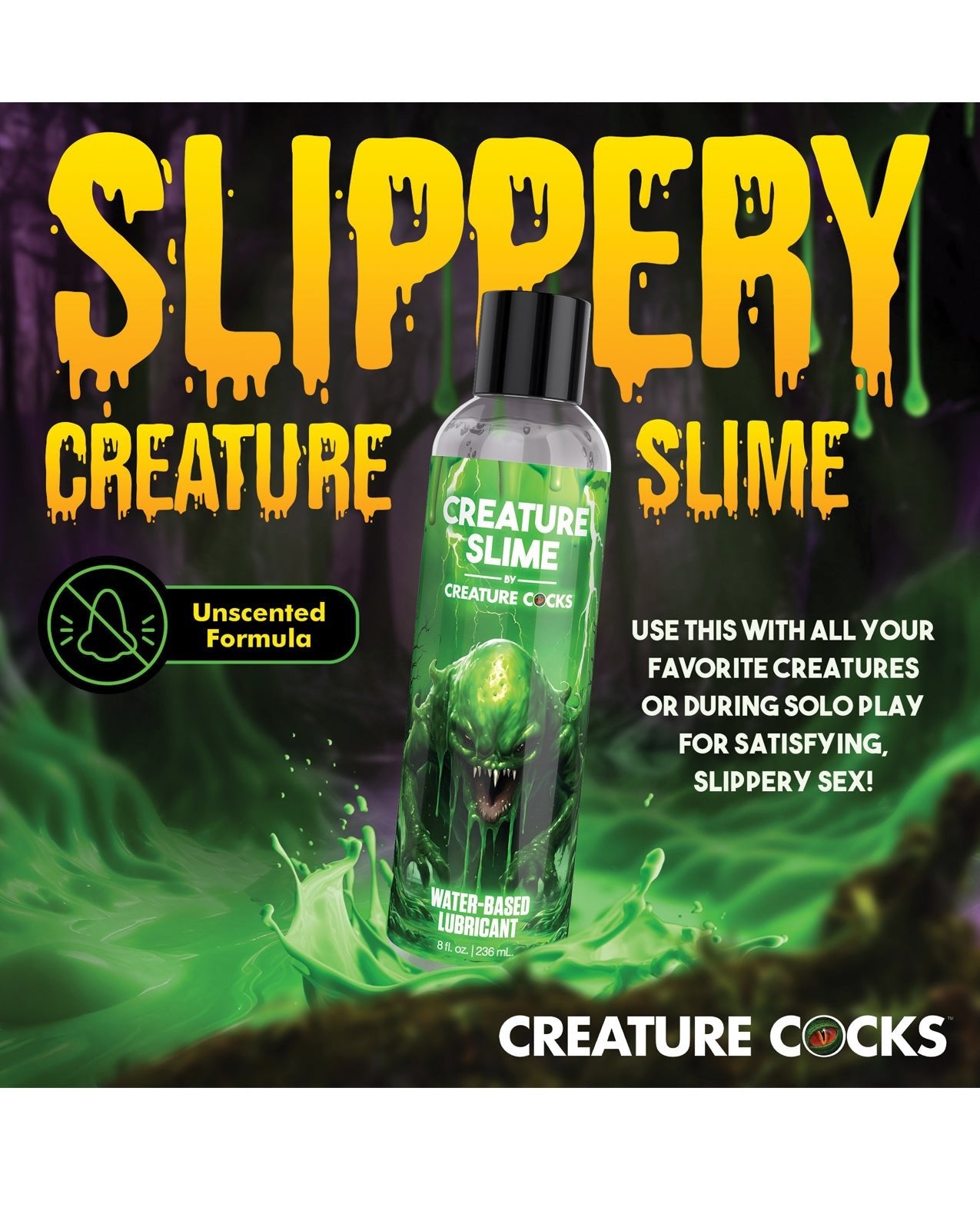 Creature Cocks - Creature Slime Water - Based Lubricant - 8 oz | Shop Lowest Prices at Funlove.com