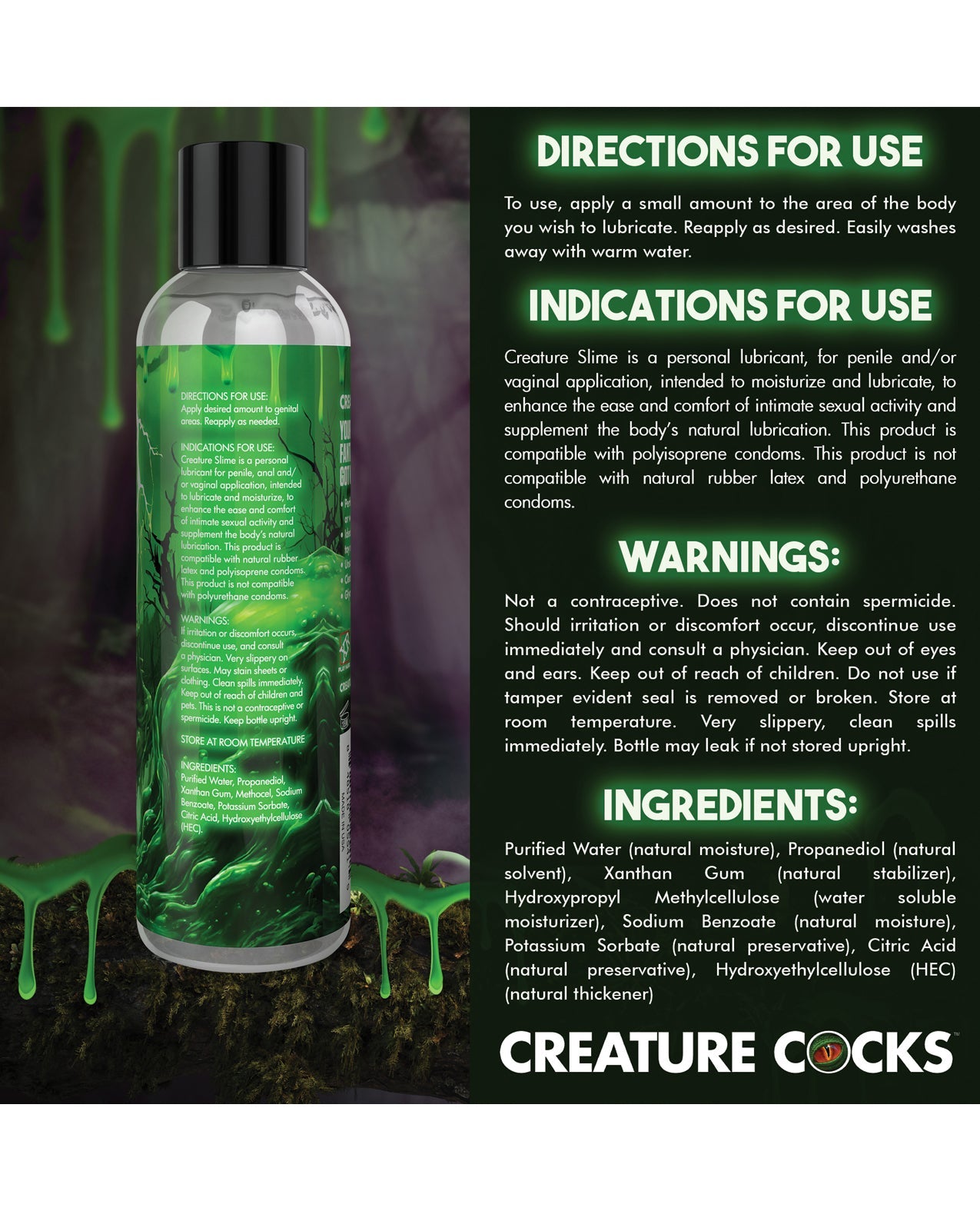 Creature Cocks - Creature Slime Water - Based Lubricant - 8 oz | Shop Lowest Prices at Funlove.com