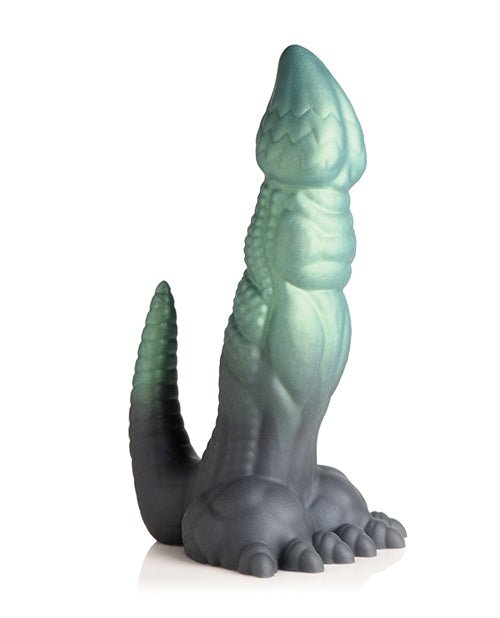 Creature Cocks Dickosaur Dinosaur Silicone Dildo - Black/Teal | Shop Lowest Prices at Funlove.com