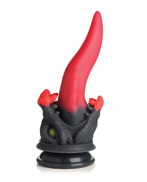 Creature Cocks Dragon Roar Silicone Dildo - Red/Black | Shop Lowest Prices at Funlove.com