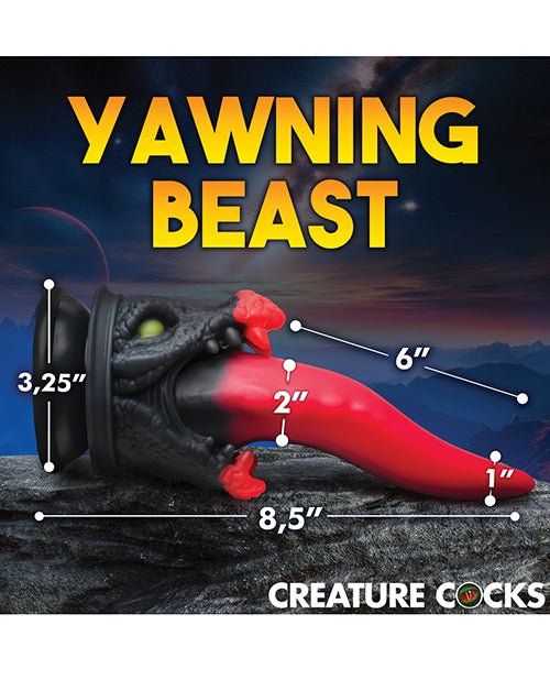 Creature Cocks Dragon Roar Silicone Dildo - Red/Black | Shop Lowest Prices at Funlove.com