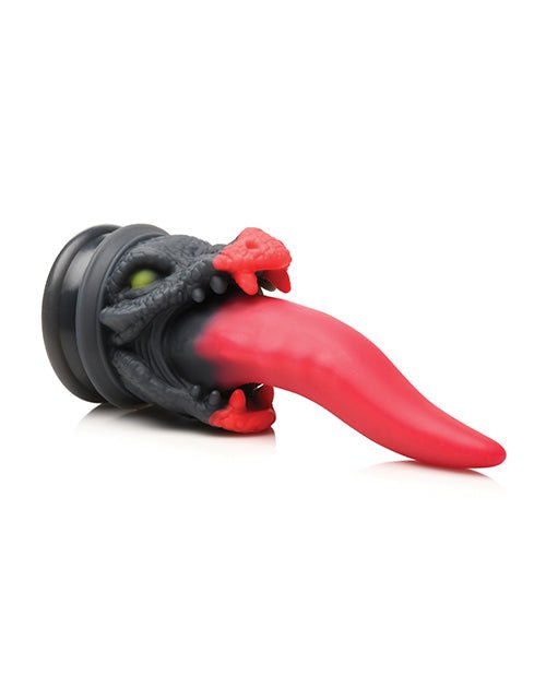 Creature Cocks Dragon Roar Silicone Dildo - Red/Black | Shop Lowest Prices at Funlove.com