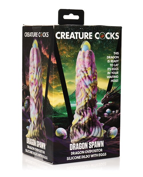 Creature Cocks Dragon Spawn Dragon Ovipositor Silicone Dildo w/Eggs - Multi Color | Shop Lowest Prices at Funlove.com