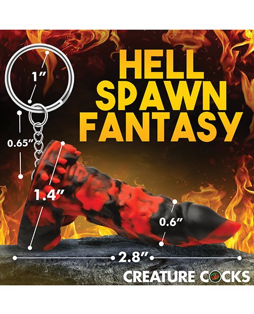 Creature Cocks Fire Demon Keychain - Red/Black | Shop Lowest Prices at Funlove.com