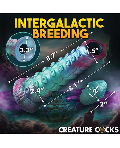 Creature Cocks Galactic Breeder Ovipositor Silicone Dildo w/Eggs - Multi Color | Shop Lowest Prices at Funlove.com