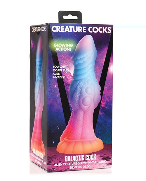 Creature Cocks Galactic Cock Alien Creature Silicone Dildo - Glow In The Dark | Shop Lowest Prices at Funlove.com