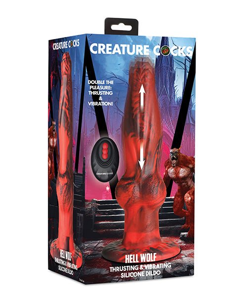 Creature Cocks Hell - Wolf Thrusting & Vibrating Silicone Dildo | Shop Lowest Prices at Funlove.com