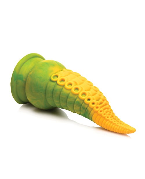 Creature Cocks Monstropus 2.0 Vibrating Tentacle Silicone Dildo - Yellow/Green | Shop Lowest Prices at Funlove.com