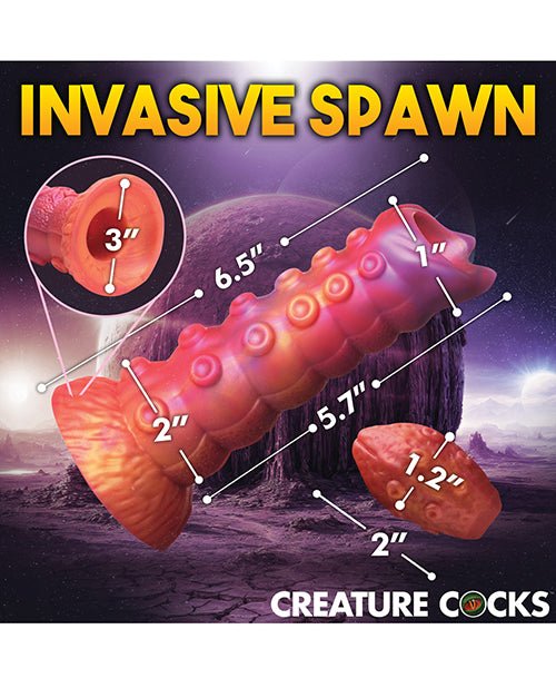 Creature Cocks Nymphoid Ovipositor Silicone Dildo w/Eggs - Multi Color | Shop Lowest Prices at Funlove.com