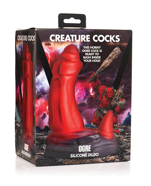Creature Cocks Ogre Silicone Dildo - Red | Shop Lowest Prices at Funlove.com