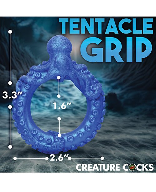 Creature Cocks Poseidon's Octo Silicone Cock Ring - Blue | Shop Lowest Prices at Funlove.com