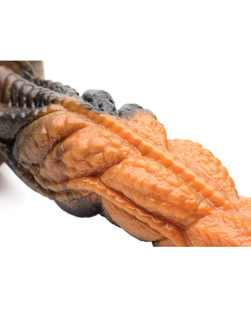 Creature Cocks Ravager Rippled Tentacle Silicone Dildo - Orange/black | Shop Lowest Prices at Funlove.com