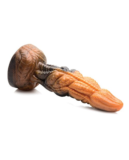 Creature Cocks Ravager Rippled Tentacle Silicone Dildo - Orange/black | Shop Lowest Prices at Funlove.com