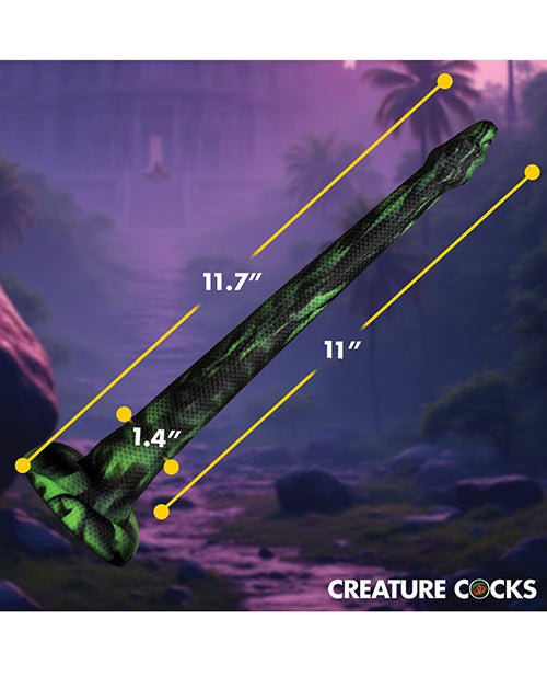 Creature Cocks Spitting Serpent Silicone Enema Snake - Black/Green | Shop Lowest Prices at Funlove.com