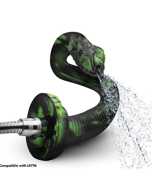 Creature Cocks Spitting Serpent Silicone Enema Snake - Black/Green | Shop Lowest Prices at Funlove.com
